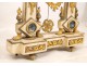 endule gantry white marble and gilded bronze, decorated with flowers and medallions, Louis XVI, XVIII