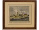Engraving watercolor Maidstone Kent College 18th