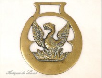 Horse Brass Brass Golden Phoenix Bird 19th England
