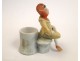 Biscuit Figurine Harlequin Polychrome 19th