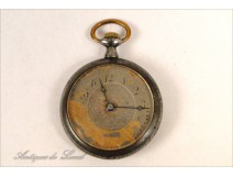 Steel Fob Watch Flowers 19th