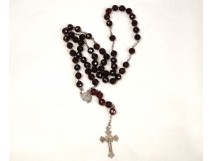 Rosary Rosary Cross Christ Virgin Mary Ruby Garnet 19th