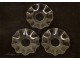 Glass candle sconces 3 NAPIII 19th