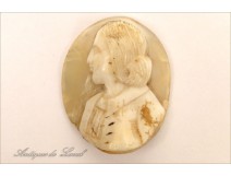 Young Woman Portrait Cameo Shell 19th