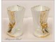 Porcelain Vase Flowers Gilding NAPIII Paris 19th