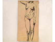 Naked Woman Drawings Study Model Laigneau Villeneuve Paul Dumas