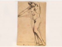 Naked Woman Drawings Study Model Laigneau Villeneuve Paul Dumas