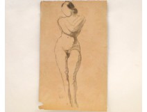 Naked Woman Drawings Study Model Laigneau Villeneuve Paul Dumas