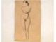Naked Woman Drawings Study Model Laigneau Villeneuve Paul Dumas