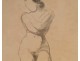 Naked Woman Drawings Study Model Laigneau Villeneuve Paul Dumas