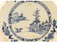 Porcelain dish Compagnie des Indes Blue Kangxi 18th