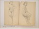 Sketch Study Drawing Nude Woman 20th Colarossi