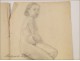 Sketch Study Drawing Nude Woman 20th Colarossi
