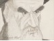 Cartoon drawing Ayatholla Khomeini J.Mola 1980