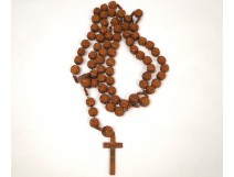 Corozo rosary Rosary Lourdes Souvenir Carved 19th