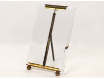 Frame Photo Holder Beveled Glass Brass Gold 19th