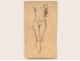 Drawing Nude Woman Study Laigneau Villeneuve Dumas 20th