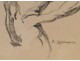 Drawing Nude Man Model Study Laigneau Villeneuve Dumas 20th