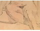 Study Drawing Nude Woman Model Laigneau Villeneuve Dumas 20th