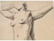 Study Drawing Nude Woman Model Laigneau Villeneuve Dumas 20th