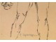 Study Drawing Nude Man Model Laigneau Villeneuve Dumas 20th
