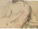 Study Drawing Nude Woman Model Laigneau Villeneuve Dumas 20th