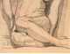 Study Drawing Nude Woman Model Laigneau Villeneuve Dumas 20th