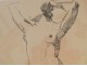 Study Drawing Nude Woman Model Laigneau Villeneuve Dumas 20th