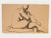 Naked Woman Drawings Study Model Laigneau Villeneuve Wallpaper Dumas