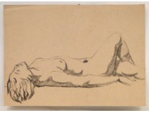 Naked Woman Drawings Study Model Laigneau Villeneuve Wallpaper Dumas
