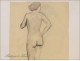 Naked Woman Drawings Study Colarossi 20th