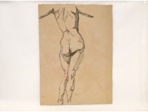 Naked Woman Drawings Study Model Laigneau Villeneuve Wallpaper Dumas