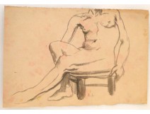 Naked Woman Drawings Study Model Laigneau Villeneuve Wallpaper Dumas