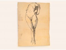 Naked Woman Drawings Study Model Laigneau Villeneuve Wallpaper Dumas