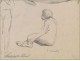 Naked Woman Drawings Study Colarossi 20th