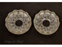 Pair of Baccarat Crystal Candle Bocheches NAPIII 19th