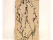 Naked Woman Drawings Study Model Laigneau Villeneuve Wallpaper Dumas