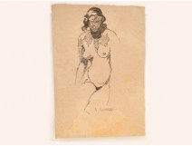 Naked Woman Drawings Study Model Laigneau Villeneuve Wallpaper Dumas