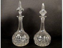 Pair of cut crystal decanters, Crystal of St. Louis nineteenth