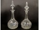 Pair of cut crystal decanters, Crystal of St. Louis nineteenth