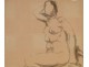 Naked Woman Drawings Study Model Laigneau Villeneuve Wallpaper Dumas