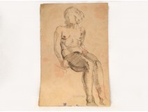 Naked Woman Drawings Study Model Laigneau Villeneuve Wallpaper Dumas