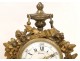 Clock in gilded bronze and marble, decorated with cherubs, Napoleon III nineteenth