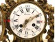 Clock in gilded bronze and marble, decorated with cherubs, Napoleon III nineteenth