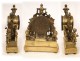 Clock in gilded bronze and marble, decorated with cherubs, Napoleon III nineteenth