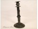 Flowers Art Nouveau Pewter candlestick 19th