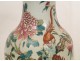 Chinese porcelain vase, decorated with a bird and chrysanthemums, late nineteenth