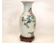 Chinese porcelain vase, decorated with a bird and chrysanthemums, late nineteenth