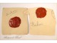 Wax Seal Stamp Coat of Arms Family Duchon 19th