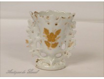 Flower Vase Porcelain Gilding NAPIII Paris 19th